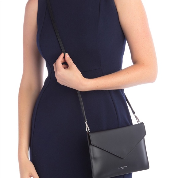 NWT Made in France Leather Crossbody Clutch Navy - Picture 3 of 13